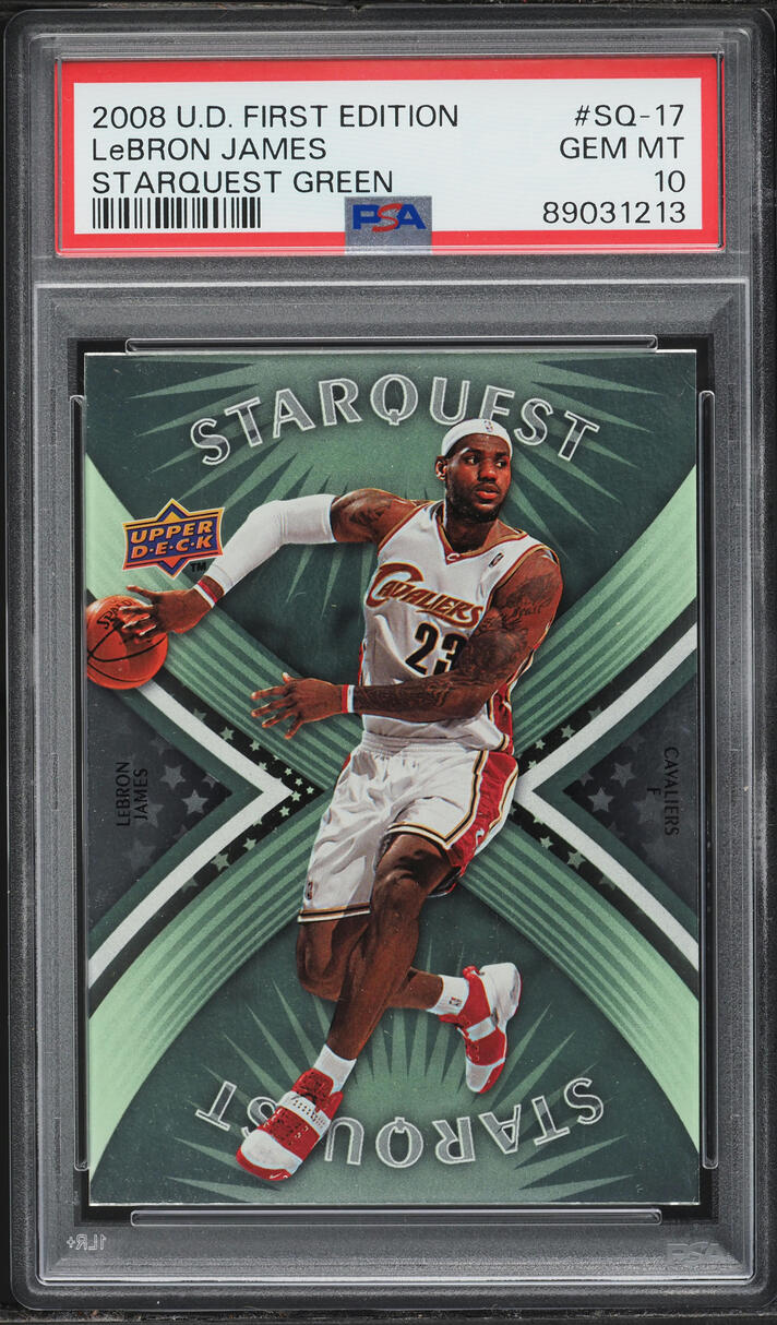 2008 Upper Deck First Edition Starquest Green LeBron James #SQ-17 PSA 10 GEM MINT