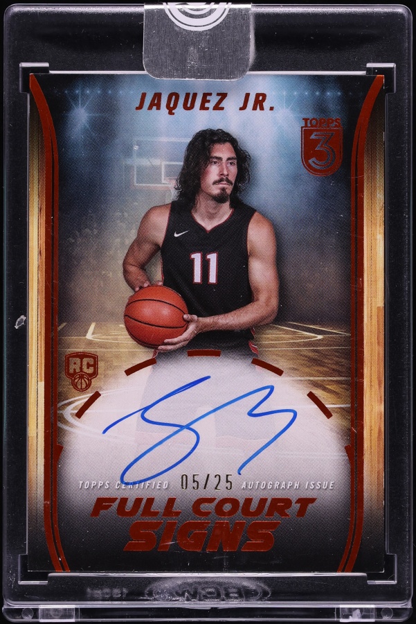2023 Topps Three Full Court Signs Bronze Jaime Jaquez Jr. ROOKIE AUTO /25 #FCS-JJJ