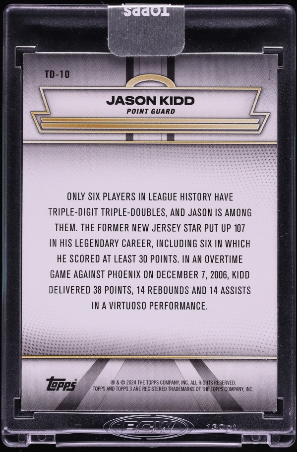 2023 Topps Three Triple Double Jason Kidd /49 #TD-10 - Photo 2
