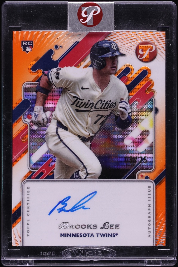 2025 Topps Pristine Orange Refractor Brooks Lee ROOKIE AUTO /25 #PA-BL