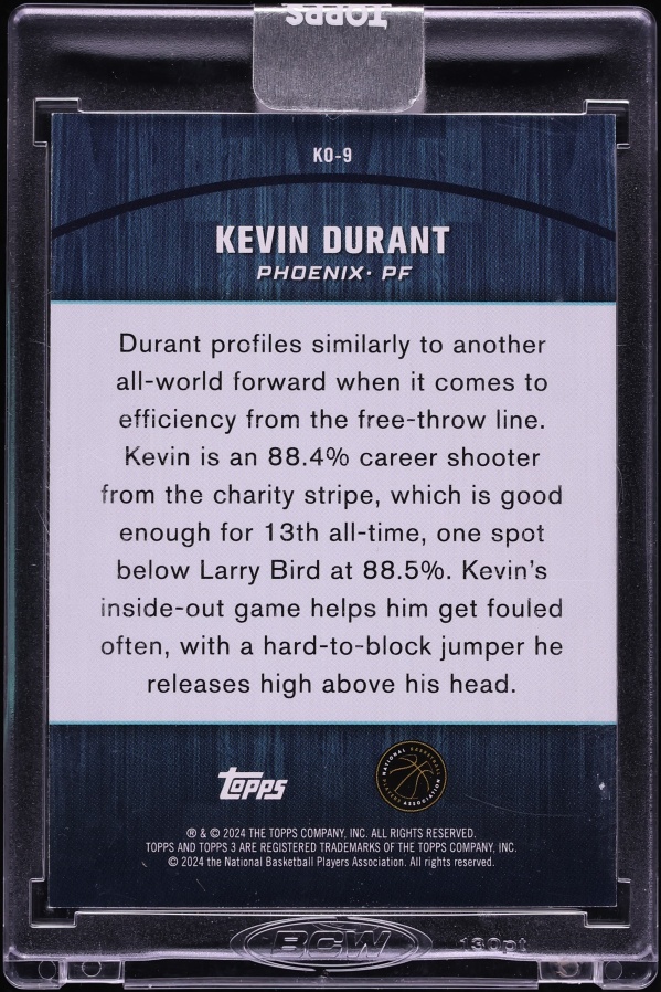 2023 Topps Three Knockout Kevin Durant /49 #KO-9 - Photo 2