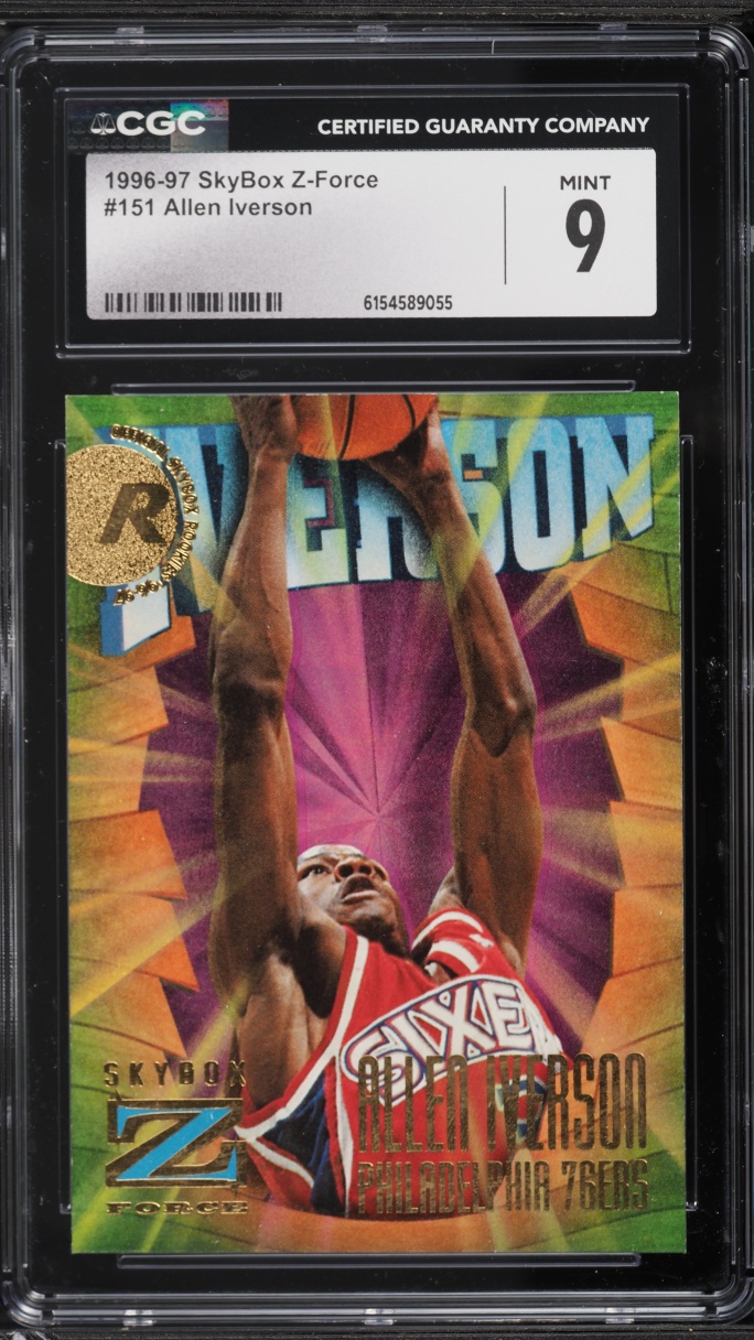 1996 Skybox Z-Force Allen Iverson ROOKIE #151 CGC 9 MINT