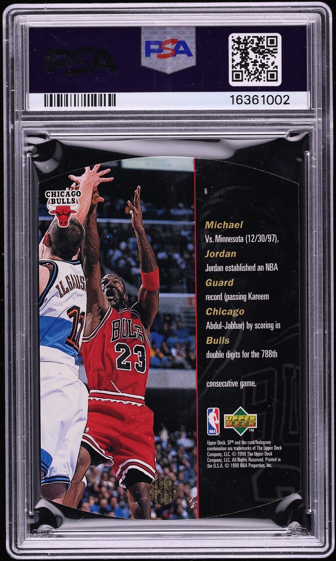 1997 SPx Die-Cut Michael Jordan #6 PSA 10 GEM MINT