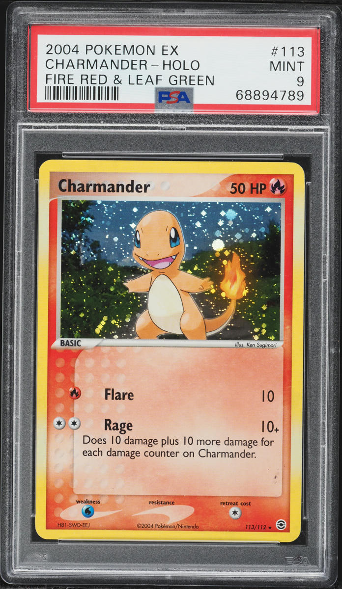 2004 Pokemon EX Fire Red & Leaf Green Holo Charmander #113 PSA 9 MINT