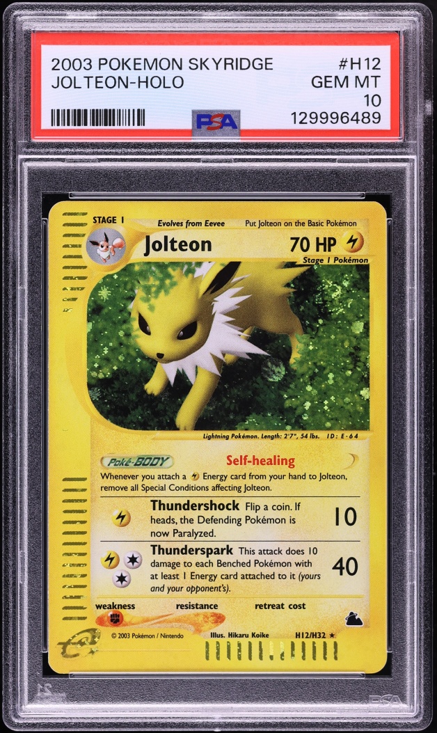2003 Pokemon Skyridge Holo Jolteon #H12 PSA 10 GEM MINT