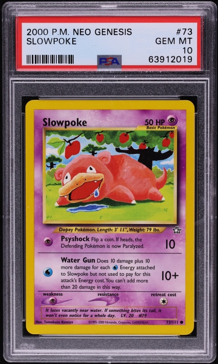 2000 Pokemon Neo Genesis Slowpoke #73 PSA 10 GEM MINT