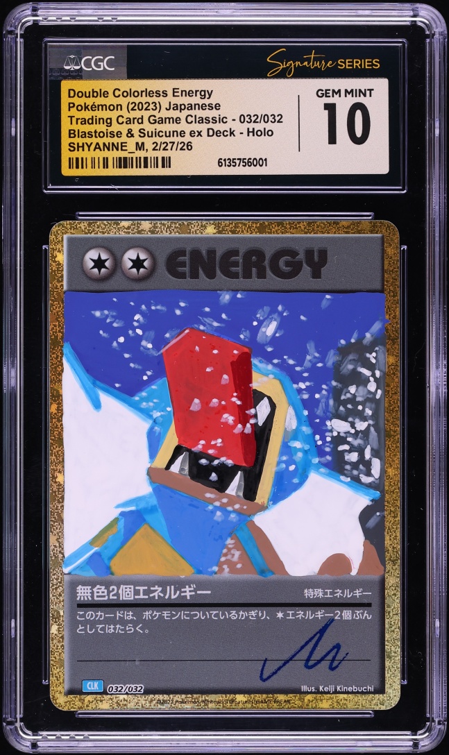 2023 Pokemon Japanese TCG Classic Holo Double Colorless Energy AUTO CGC Signature Series 10