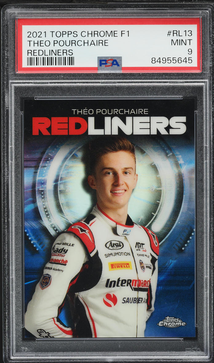 2021 Topps Chrome Formula 1 F1 Redliners Theo Pourchaire #RL-13 PSA 9 MINT