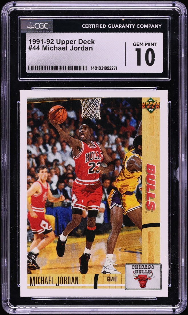 1991 Upper Deck Basketball Michael Jordan #44 CGC 10 GEM MINT