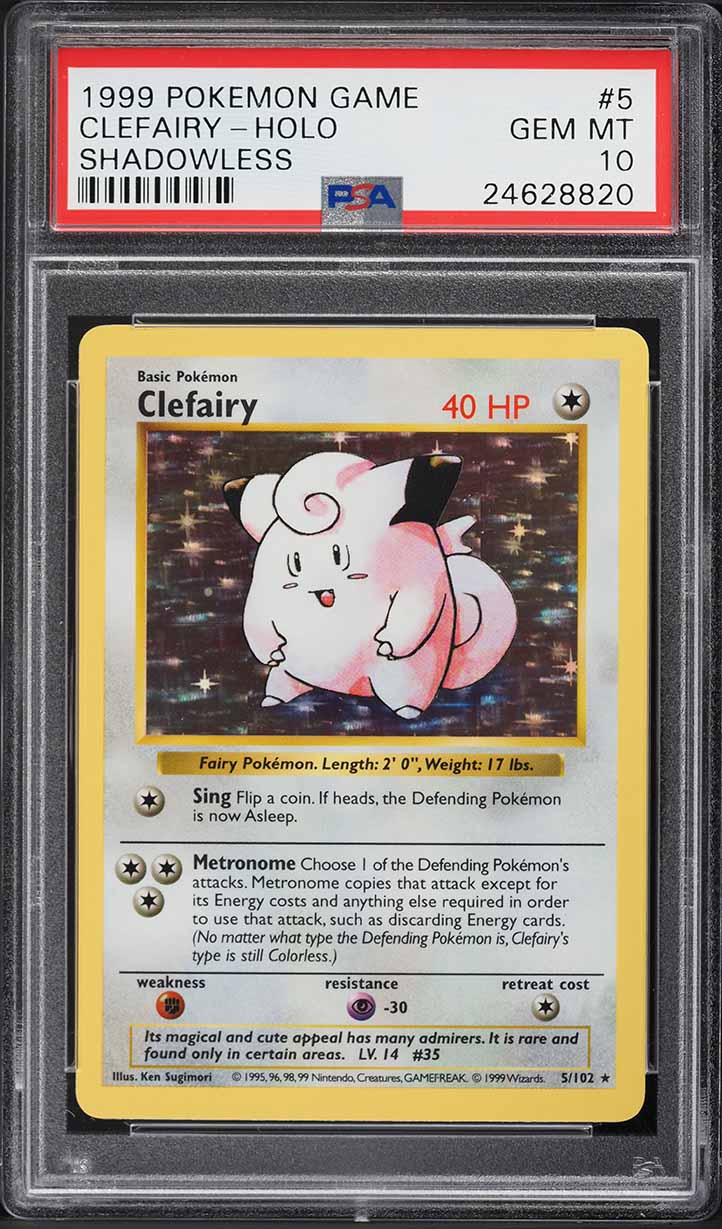 1999 Pokemon Base Set Shadowless Holo Clefairy #5 PSA 10 GEM MINT
