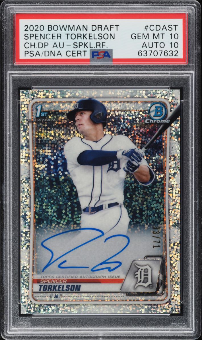 2020 Bowman Chrome Sparkle Spencer Torkelson PROSPECT AUTO