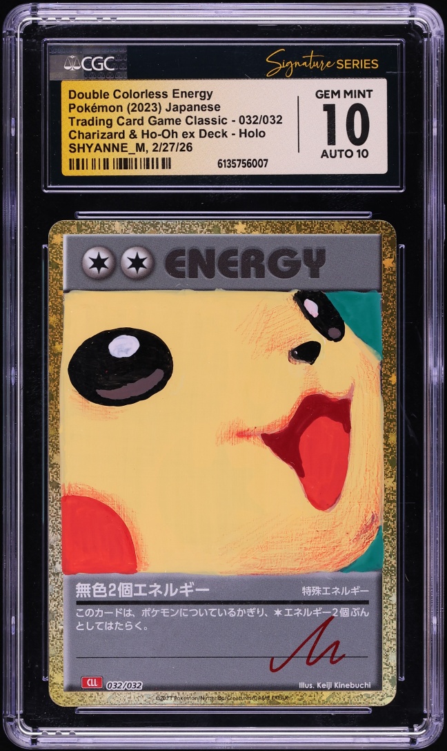 2023 Pokemon Japanese TCG Classic Holo Double Colorless Energy AUTO CGC Signature Series 10