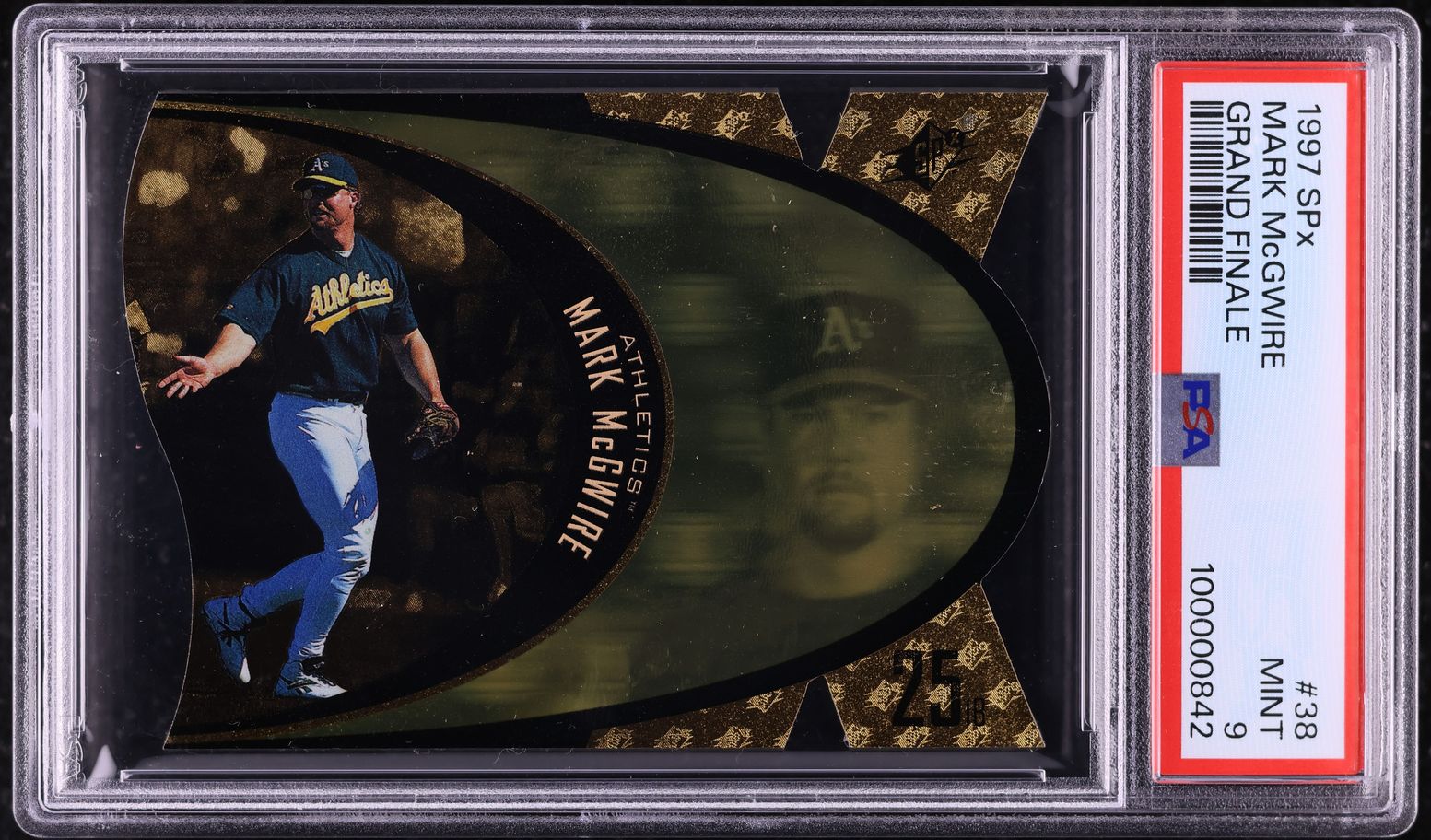 1997 SPx Grand Finale Mark McGwire #38 PSA 9 MINT - Photo 1