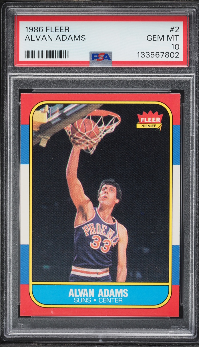 1986 Fleer Basketball Alvan Adams #2 PSA 10 GEM MINT