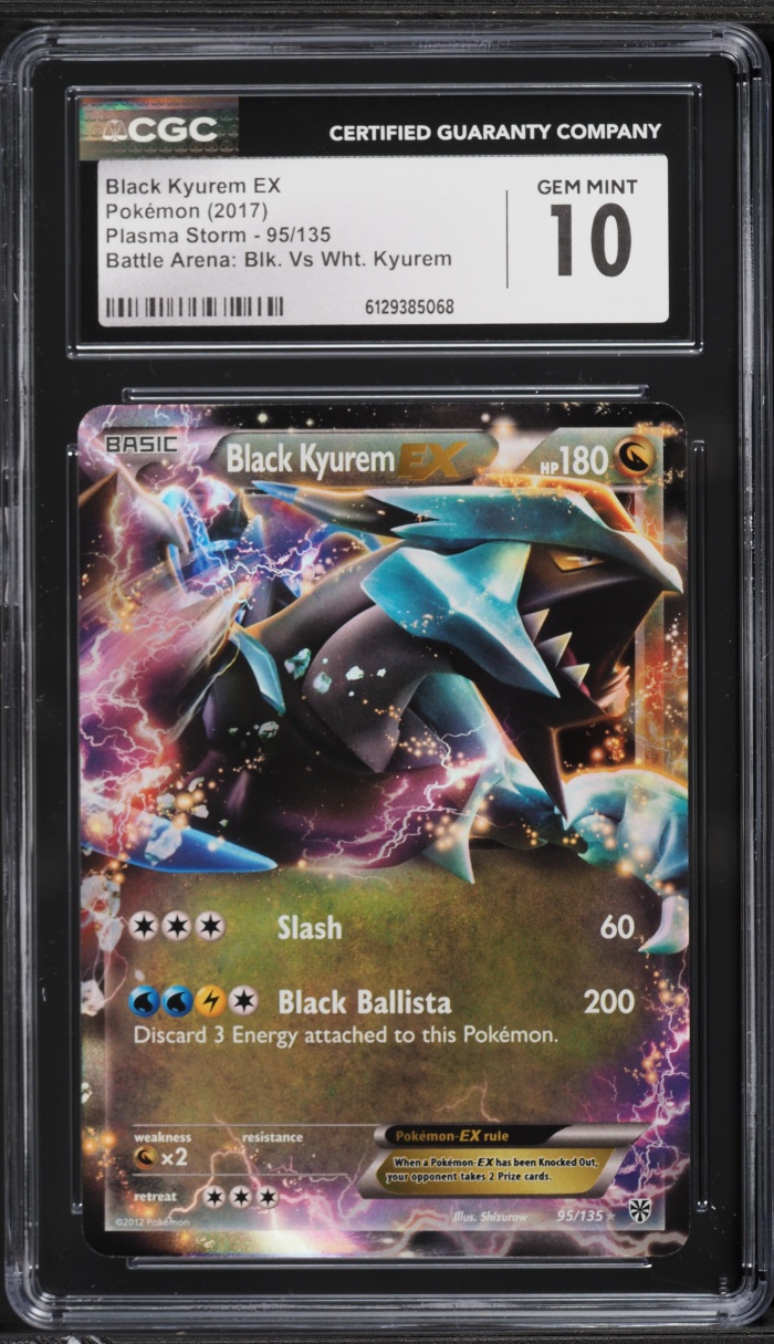 2017 Pokemon Black & White Plasma Storm Battle Arena Holo Black Kyurem EX #95 CGC 10 GEM MINT