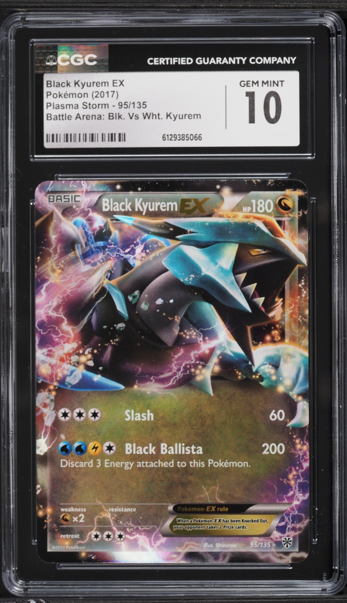 2017 Pokemon Black & White Plasma Storm Battle Arena Holo Black Kyurem EX #95 CGC 10 GEM MINT