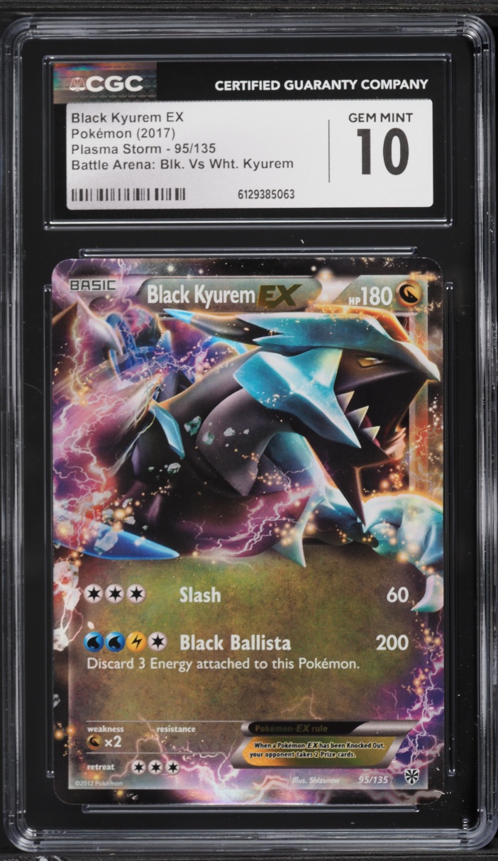 2017 Pokemon Black & White Plasma Storm Battle Arena Holo Black Kyurem EX #95 CGC 10 GEM MINT