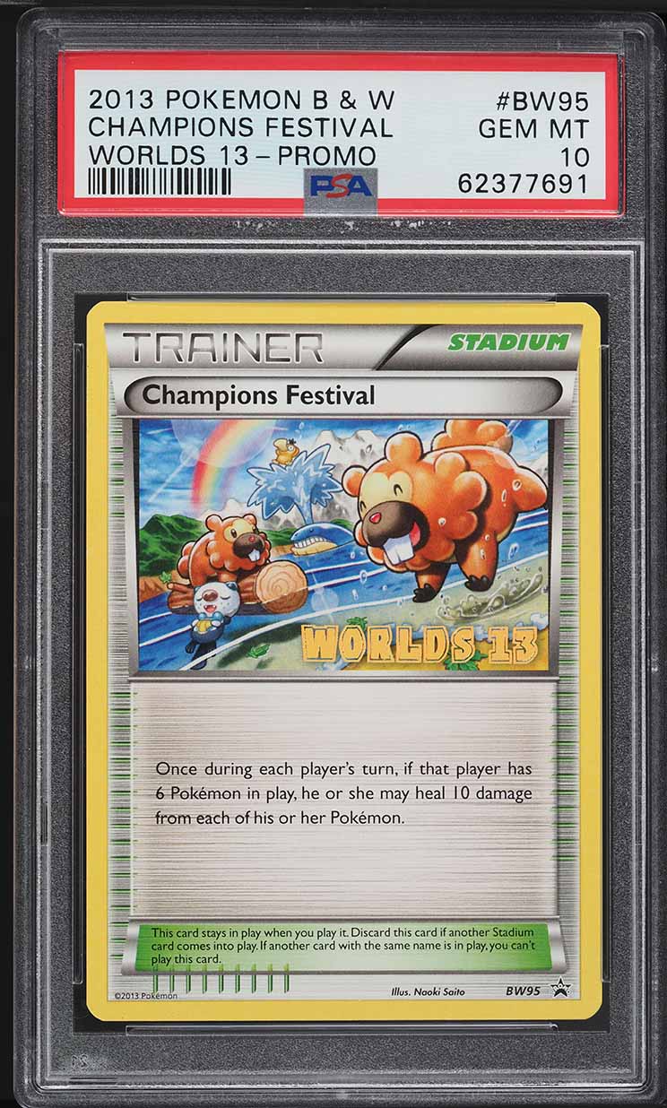 2013 Pokemon Black & White Promo Worlds 13 Champions Festival #BW95 PSA 10 GEM