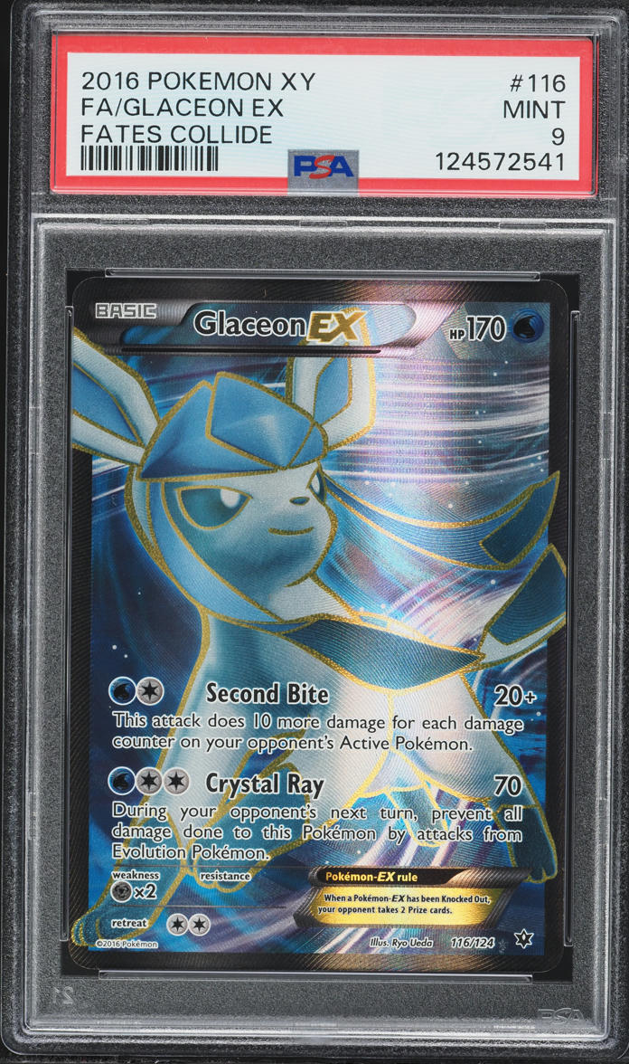 2016 Pokemon XY Fates Collide Full Art Glaceon EX #116 PSA 9 MINT