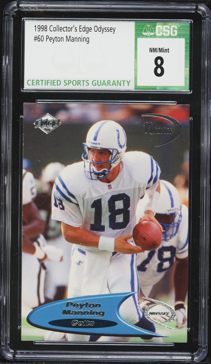1998 Collector's Edge Odyssey Peyton Manning ROOKIE #60 CSG 8 NM-MT