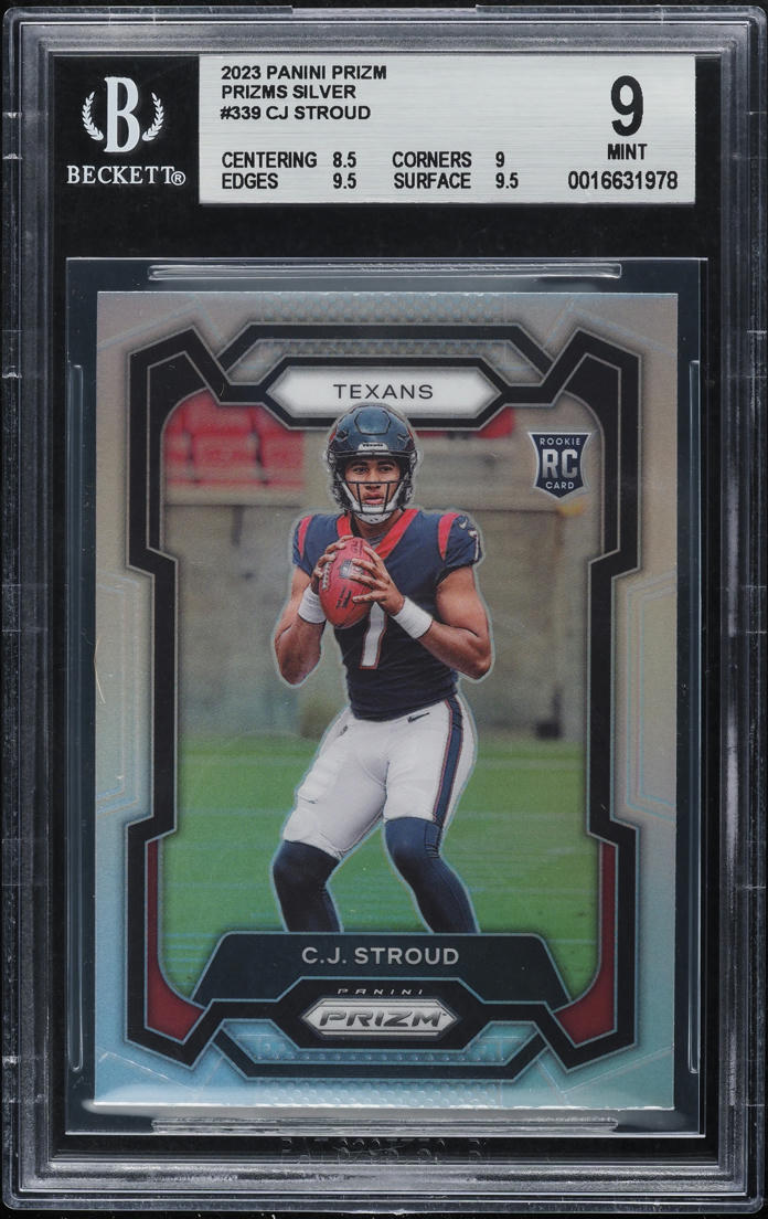2023 Panini Prizm Silver C.J. Stroud ROOKIE #339 BGS 9 MINT