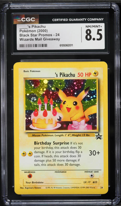 2021 Pokemon SWSH Promo Celebrations Classic Holo Birthday Pikachu