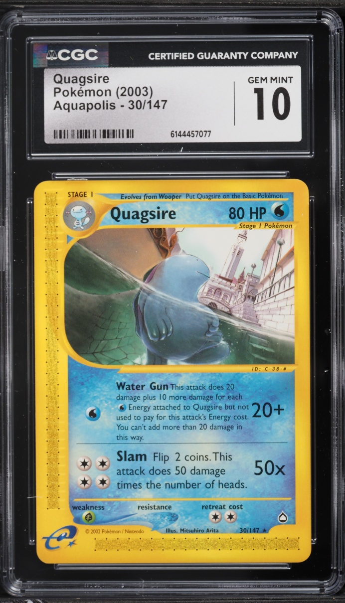2003 Pokemon Aquapolis Quagsire #30 CGC 10 GEM MINT