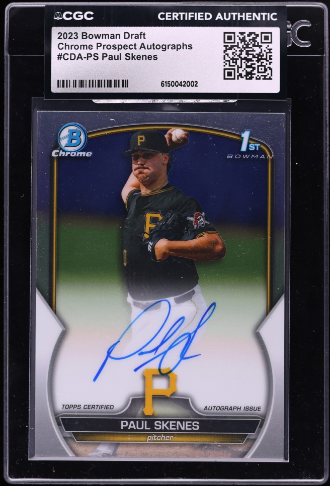 2023 Bowman Chrome Draft Paul Skenes PROSPECT AUTO #CDA-PS CGC AUTH