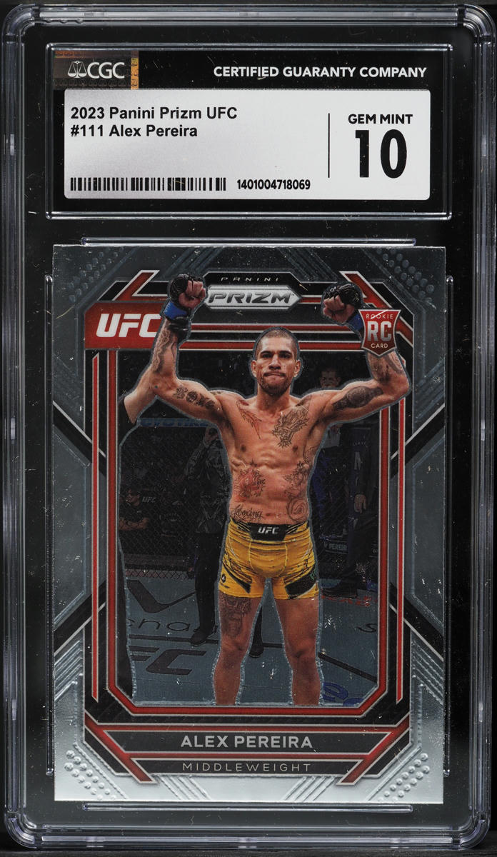 2023 Panini Prizm UFC Alex Pereira ROOKIE #111 CGC 10 GEM MINT
