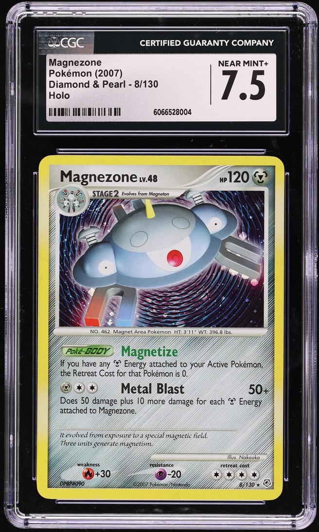 2007 Pokemon Diamond & Pearl Holo Magnezone #8 CGC 7.5 NRMT+