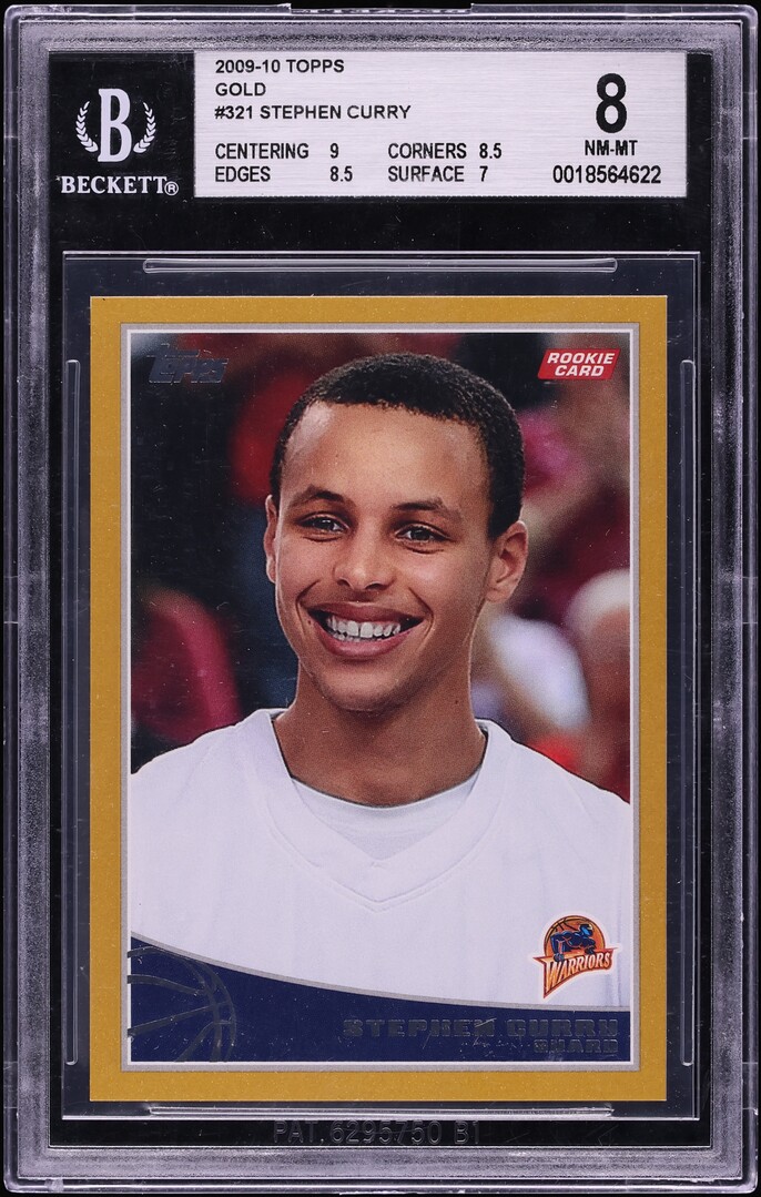 2009 Topps Gold Stephen Curry ROOKIE /2009 #321 BGS 8 NM-MT