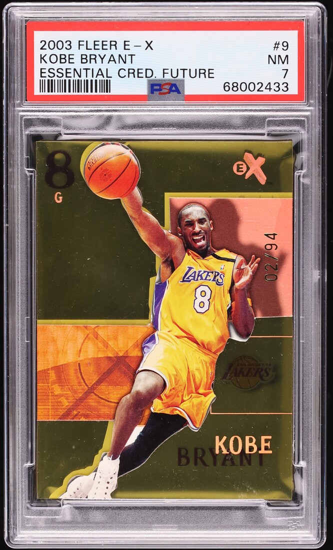 2003 Fleer E-X Essential Credentials Future Kobe Bryant /94 #9 PSA