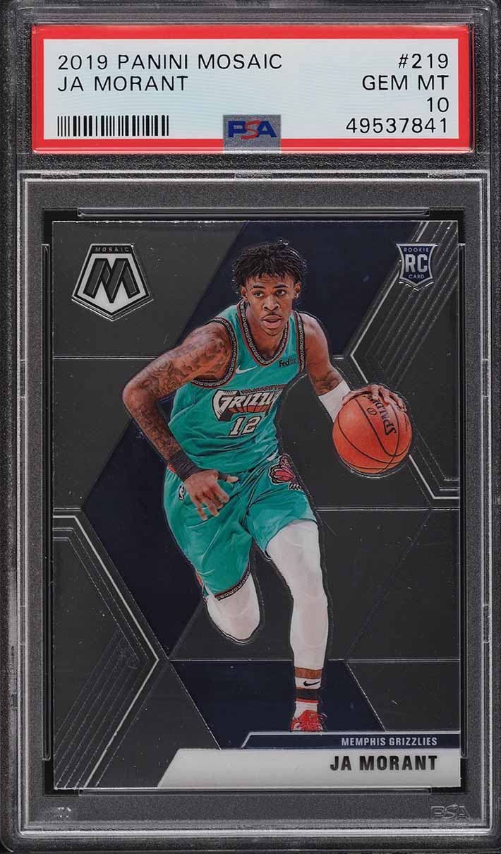 2019 Panini Mosaic Fast Break Purple Ja Morant ROOKIE /50 #274 PSA