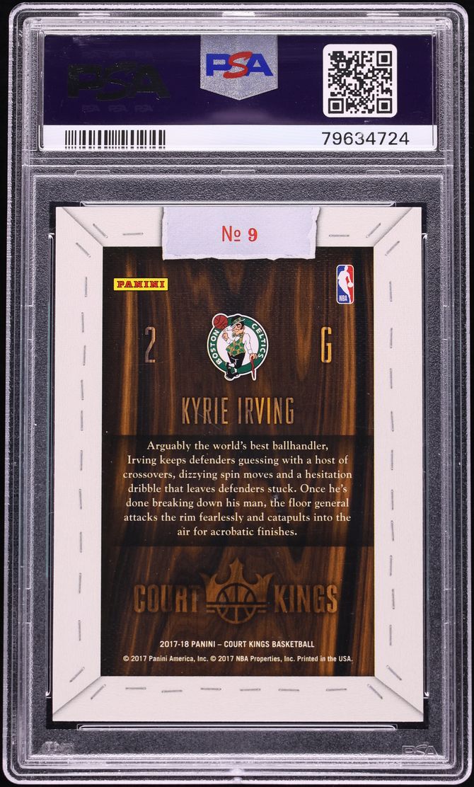 2017 Panini Court Kings Blank Slate Kyrie Irving #9 PSA 10 GEM MINT - Photo 2