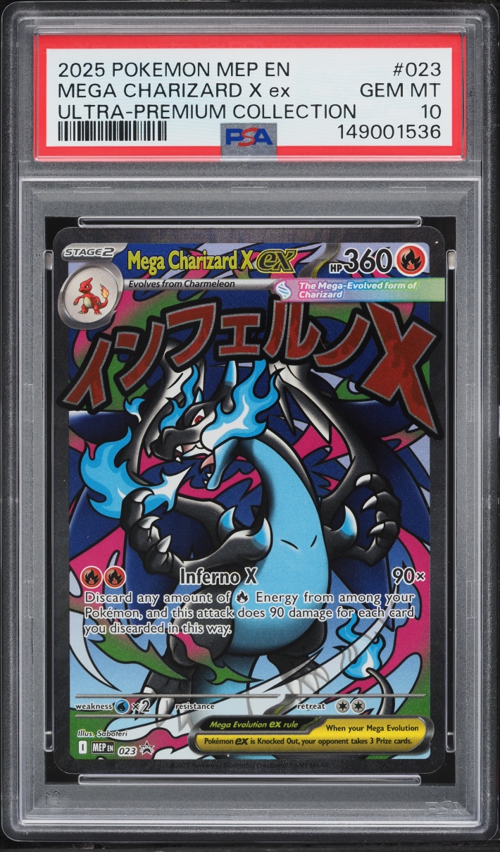 2025 Pokemon Mega Evolution Promo Ultra Premium Full Art Mega Charizard X Ex #23 PSA 10 GEM