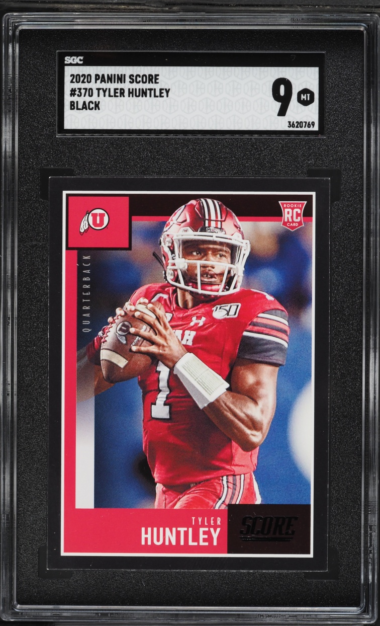 2020 Score Black Tyler Huntley ROOKIE #370 SGC 9 MINT
