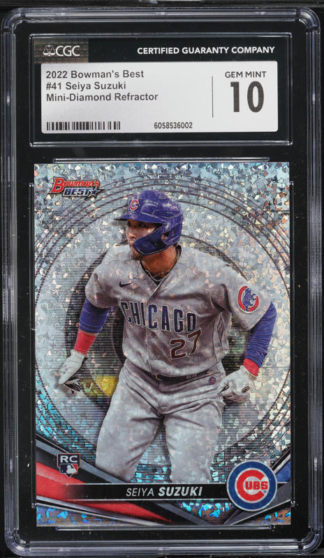 2022 Stadium Club Chrome Xfractor Seiya Suzuki ROOKIE #27 CGC 10