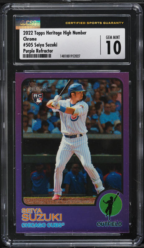 2022 Stadium Club Chrome Xfractor Seiya Suzuki ROOKIE #27 CGC 10