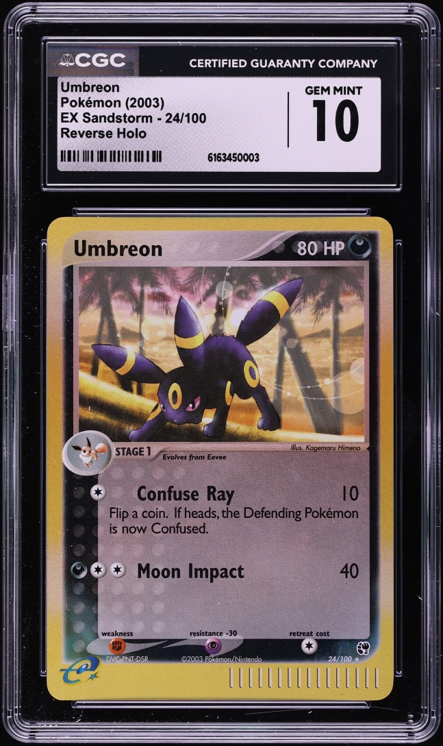 2003 Pokemon EX Sandstorm Reverse Holo Umbreon #24 CGC 10 GEM MINT