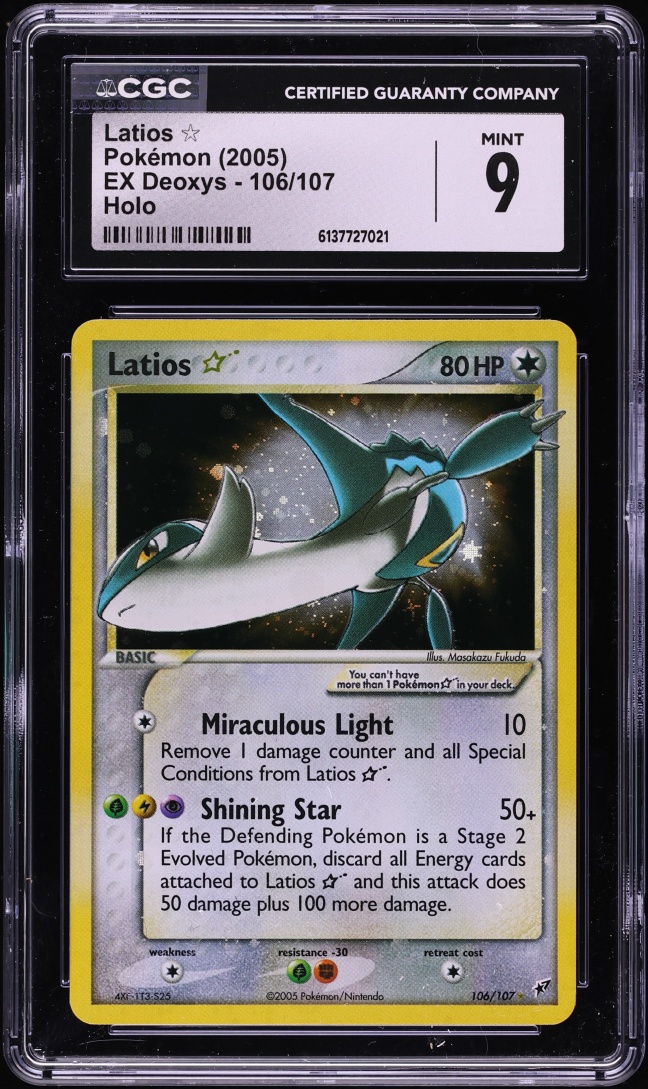 2005 Pokemon EX Deoxys Holo Latios Gold Star #106 CGC 9 MINT