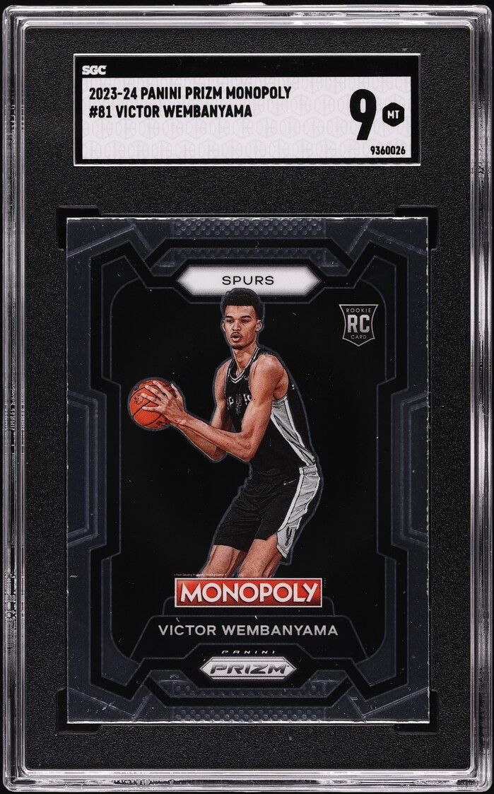 2023 Panini Prizm Monopoly Victor Wembanyama ROOKIE #81 SGC 9 MINT