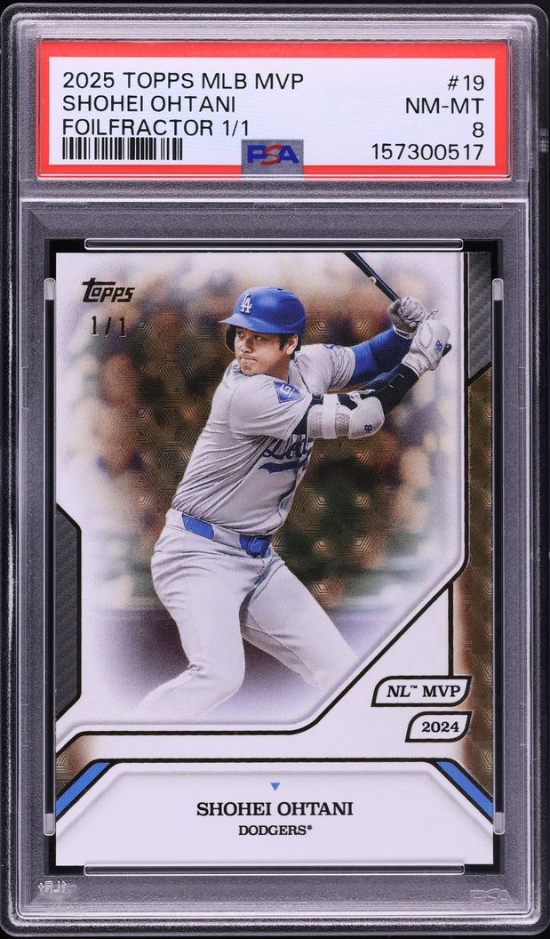 2025 Topps MLB MVP Collection Foilfractor Shohei Ohtani 1/1 #19 PSA 8 NM-MT