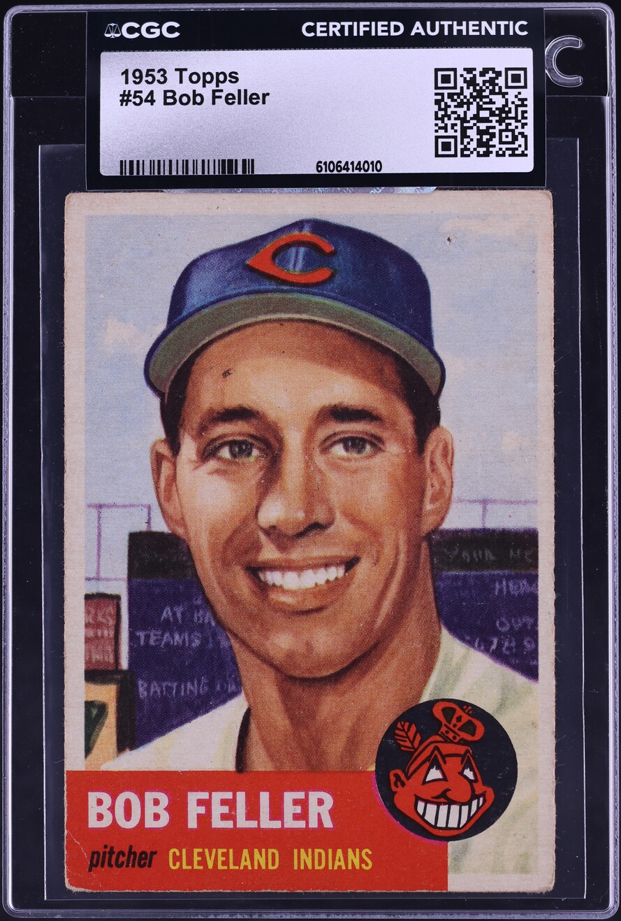 1953 Topps Bob Feller #54 CGC AUTH