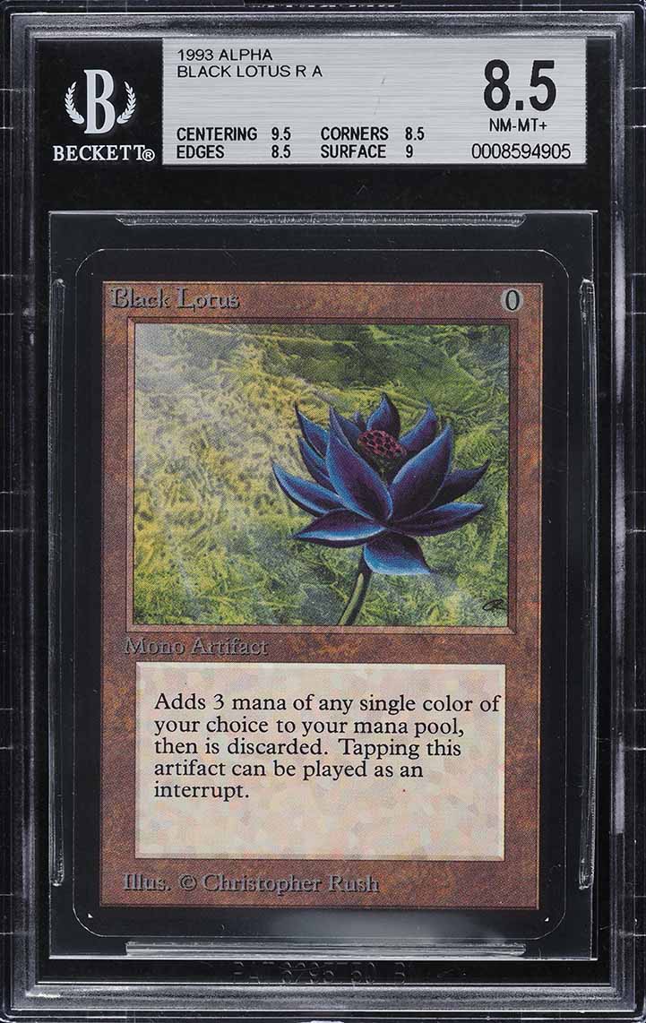 1993 Magic The Gathering MTG Alpha Black Lotus BGS 8.5 NM-MT+