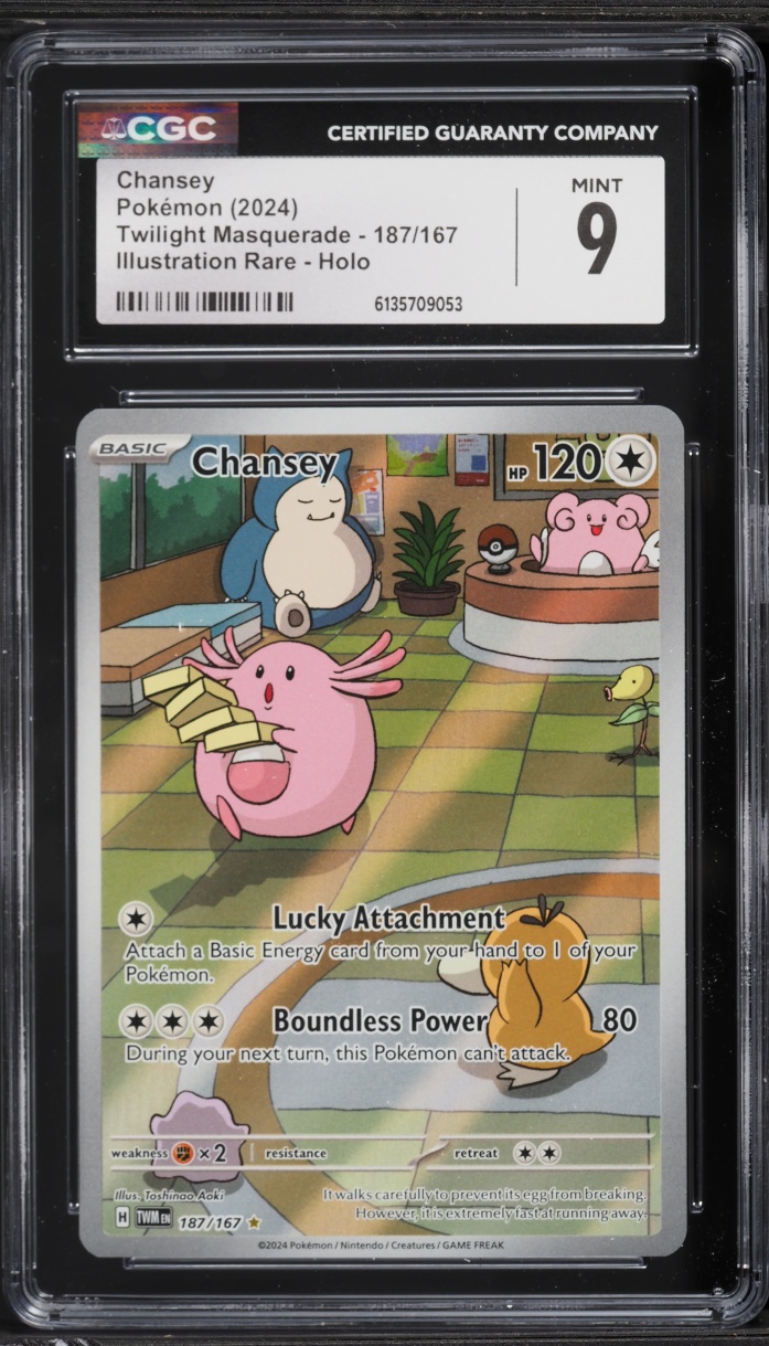 2024 Pokemon Scarlet & Violet Twilight Masquerade IR Chansey #187 CGC 9 MINT