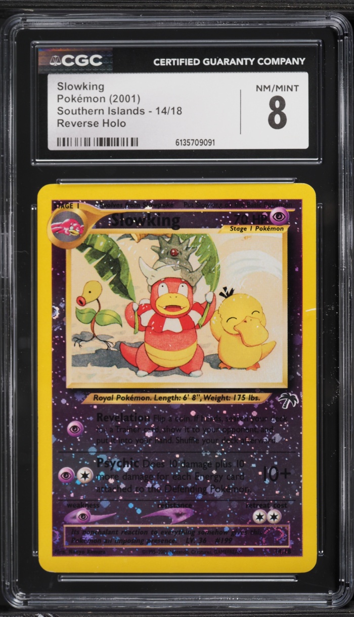 2001 Pokemon Southern Islands Reverse Holo Slowking #14 CGC 8 NM-MT