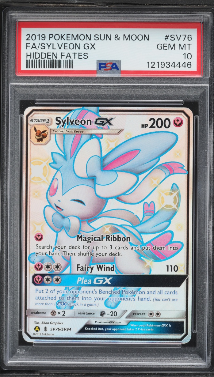 2019 Pokemon Sun & Moon Hidden Fates Full Art Sylveon GX #SV76 PSA 10 GEM MINT
