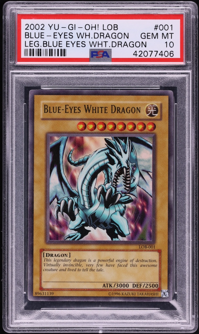 2002 Yu-Gi-Oh! Legend Of Blue-Eyes White Dragon #LOB-001 PSA 10 GEM MINT