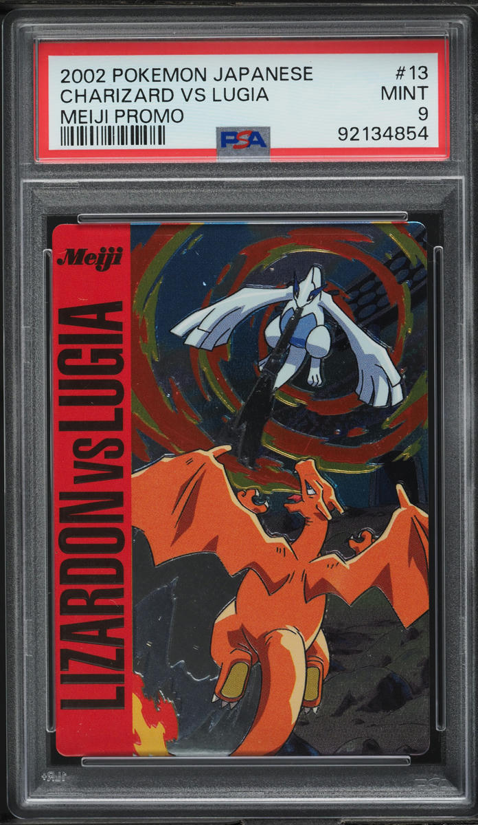 2002 Pokemon Japanese Meiji Promo Charizard Vs Lugia #13 PSA 9 MINT