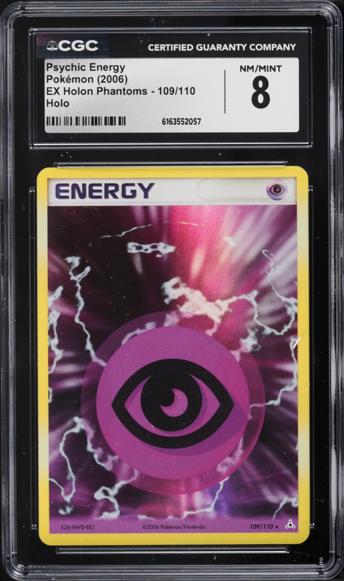 2006 Pokemon EX Holon Phantoms Holo Psychic Energy #109 CGC 8 NM-MT